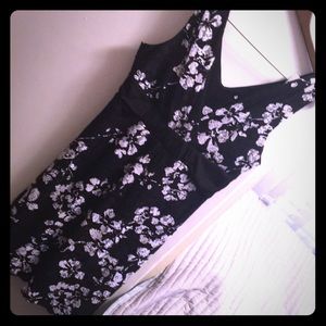 Black and White Floral Dress
